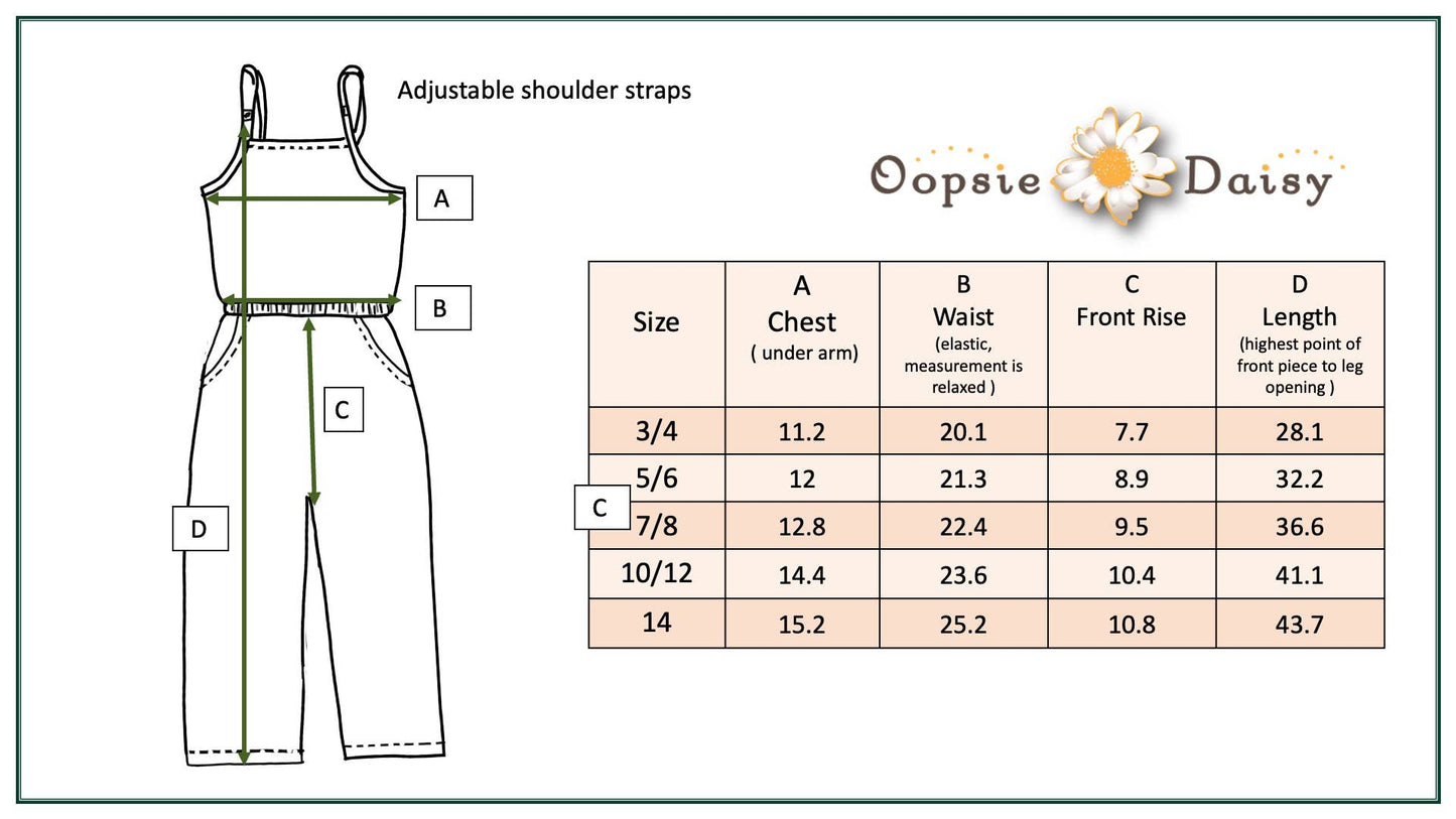 Kids Blue & Coral Floral Spring Summer Jumpsuit With Pockets 047