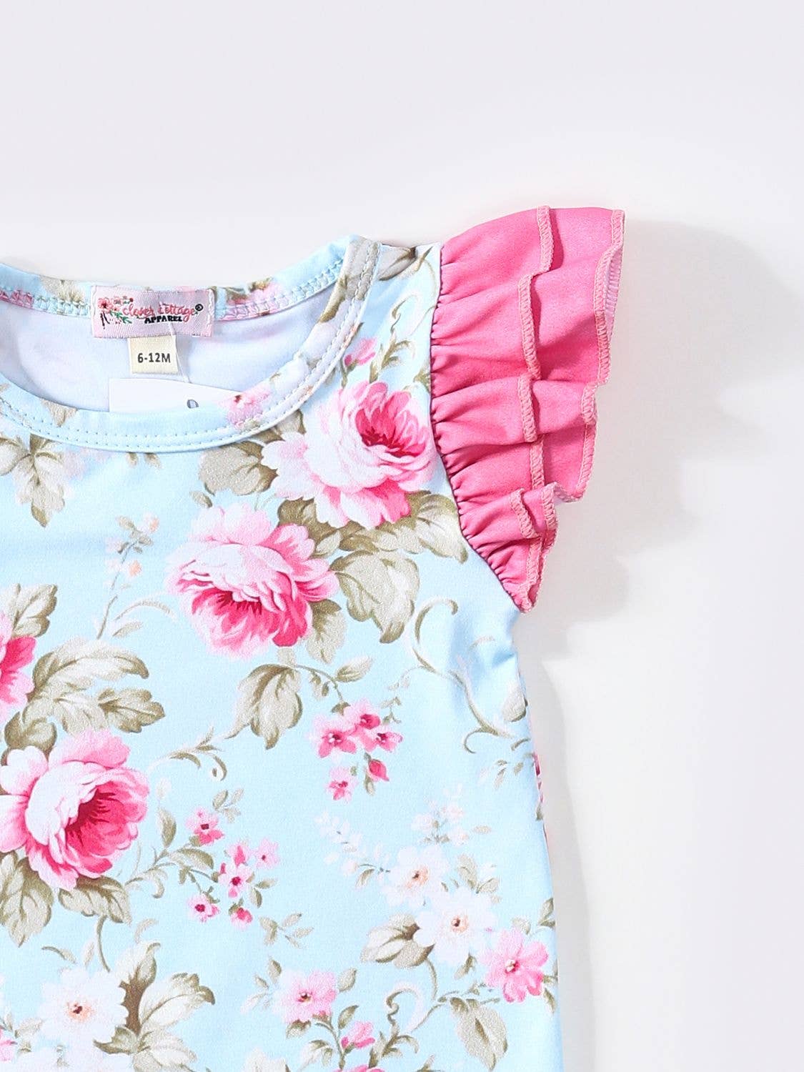 Rosy Aqua Baby Romper 005