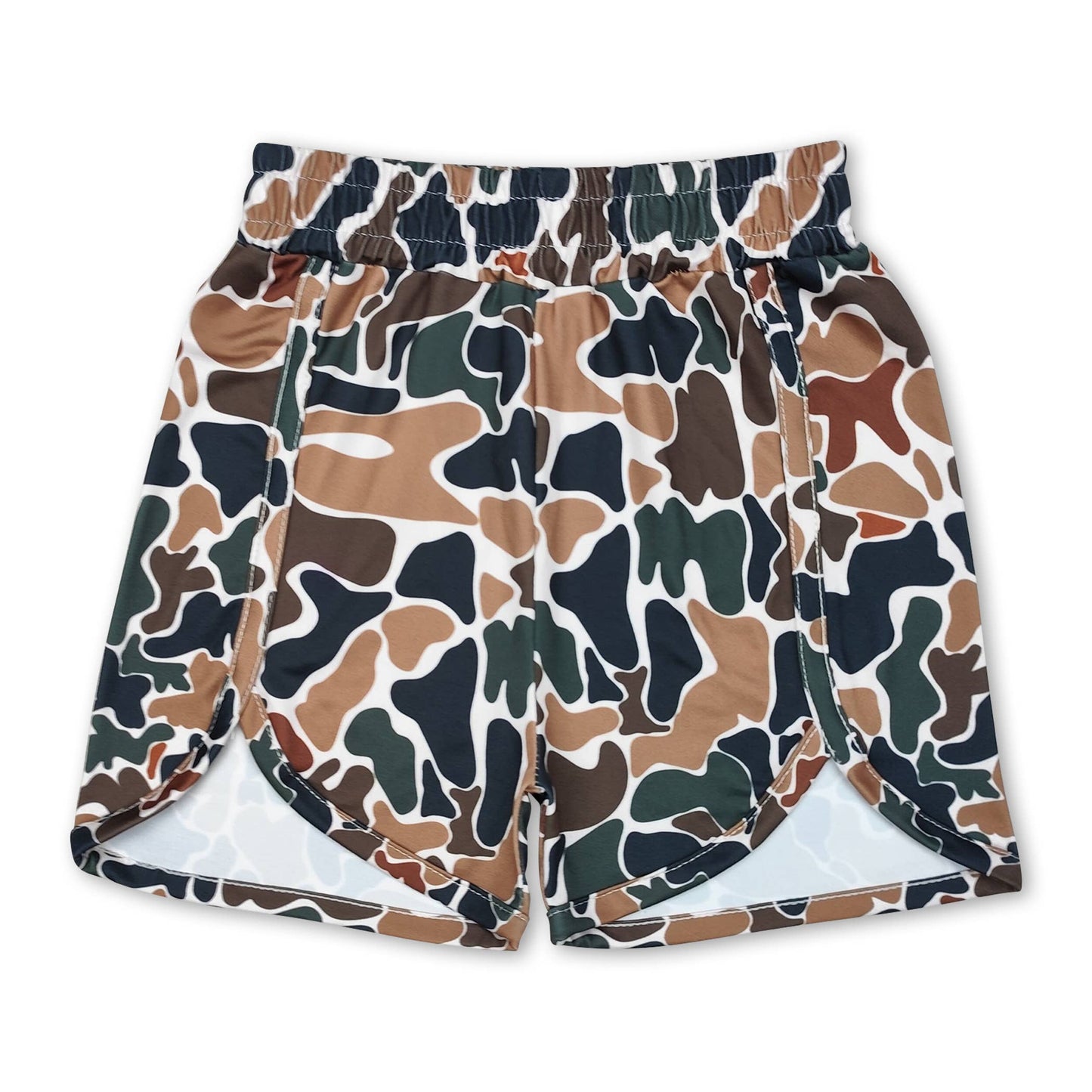 Camo high waist girls summer shorts 018