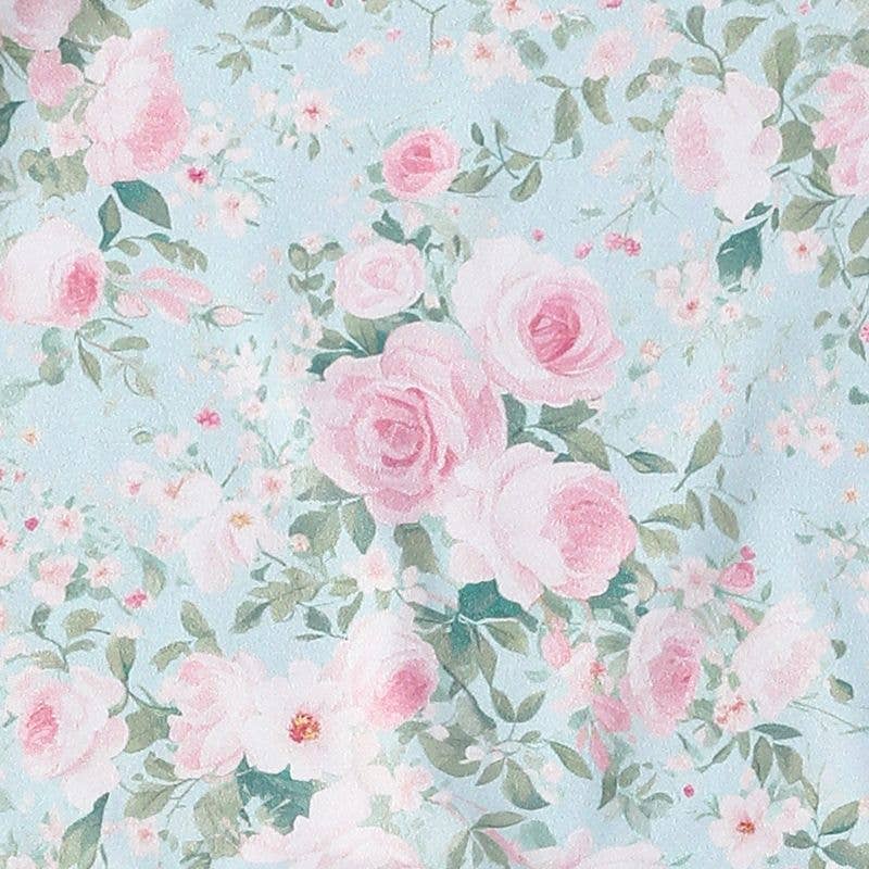 Rosebud Mint Baby Romper