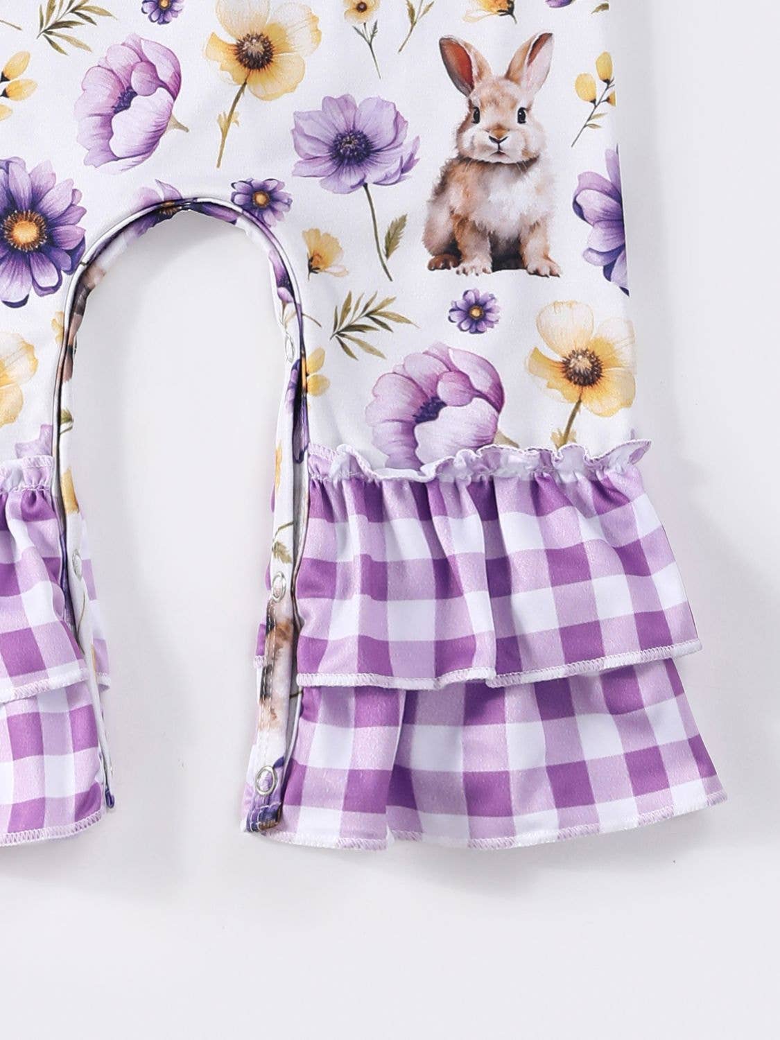 Purple Easter Petals Baby Romper