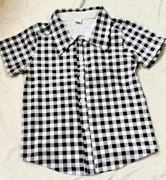 Black Checker Polo