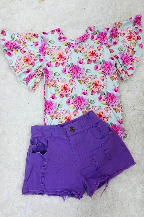 Floral top & Shorts set