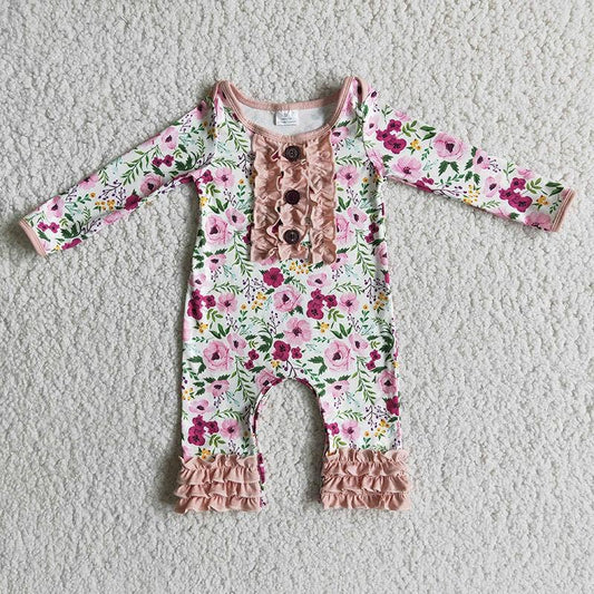 Pink Floral romper